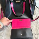 Kate Spade Arbour Hill Kyra Black Sweetheart Pink Leather Crossbody Handbag with Photo 11