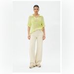 Weekday  Cream Wide Leg Pants High Waisted Minimalist Size 28 Photo 1