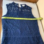 Laundry by Shelli Segal Los Angeles Top Sleeveless Crochet Blue Size Medium Photo 11