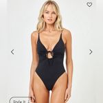 l*space New! L* Piper Classic One Piece‎ Swimsuit Bodysuit in Black Sz XL $180 Photo 3