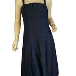 Talbots BLACK SILK WITH WHITE POLKA DOTS SPAGHETTI STRAP PARTY DRESS (8) Photo 0