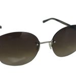 Barton Perreira Gloria Rimless Sunglasses in Tortoise, Silver, Whiskey Gradient Brown Photo 2