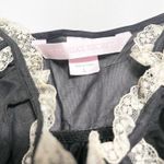 Victoria's Secret  VS Y2K Black Babydoll Lingerie Lace Trim Sleep Cami Top Size L Photo 2
