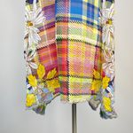 Johnny Was NWOT  Multicolor Plaid Floral Blouse Shirt Linko Babydoll Tunic Size S Photo 7