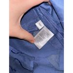 Doncaster Collection Blue Floral Ruched Sleeve Top Women's Size 10p Photo 1