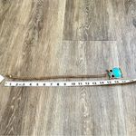 Amrita Singh blue enamel pendant gold tone long chain necklace NWT Photo 9