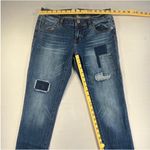 CAbi Womens Dark Wash Low Rise Patch Work Slim Boyfriend Jeans 4 Photo 11