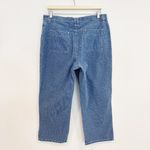 Gloria Vanderbilt  Pinstripe Lace Up Sailor Cropped Capri Pants Boho Plus Size 14 Photo 7