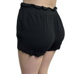 Ambiance Apparel Black Rayon High Rise Pull On Tie Waist Pocket Shorts Womens S Photo 3