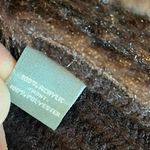 Neiman Marcus  Open Front Knit Cardigan Sweater Women M Faux Fur Hobbit Neutral Photo 6