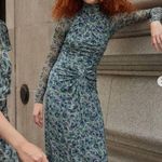 Cinq à Sept Cinq a Sept Kacydie Geometric Faux Wrap Midi Dress Dark Emerald Multi Womens 6 Photo 12