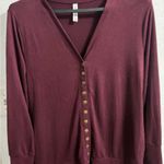 Zenana Outfitters  Maroon V-Neck Cardigan sweater 1X Photo 0