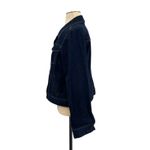 Eileen Fisher Denim Jacket Dark Wash Cotton Stretch Blue Size Petite Large Photo 4