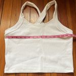 Athleta  White Ribbed Horizon Tank Camisole Sz L Photo 1