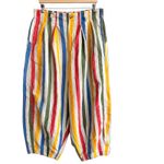 We The Free Ridley Baja Pull-On Barrel Trousers Striped Multicolor L Photo 1