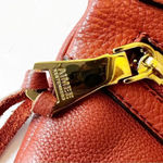 Aimee Kestenberg Slouchy Pebbled Leather Hobo Terra Cotta Shoulder Bag Gold Zip Photo 6