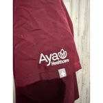 FIGS  Women's Casma V-Neck Scrub Top Burgundy Medium Short Sleeve Workwear Photo 2