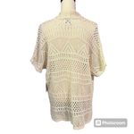 st. john's bay | NEW Women's Beige 100% Cotton Festival Crochet Cardigan Sz XL Photo 2