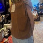 Sandro Brown distressed Sleeveless Top with shoulder pads Photo 1
