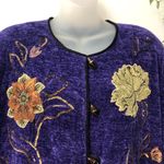Vintage # Women's Lilac Ville Embroidered Jacket Size L Photo 1