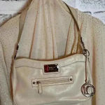 Liz Claiborne  Cream Leather Hobo Style Purse, Clean,‎ Excellent Condition Photo 0