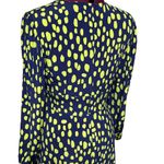 MAGGY LONDON Elorin Matte Jersey Knit Bishop Sleeve Midi Dress Navy Green NWT 6 Blue Photo 7
