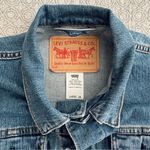 Levi's  Western Trucker Blue Denim Jean Jacket Cropped Juniors Size L (M) Photo 4