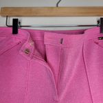 St. John Sport Santana Knit Pink Cropped Wide Leg Flat Front Pants Size 6 Photo 3
