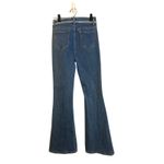 SheIn  Blue Fringe Striped Classic Casual Wide Leg Flare Denim Jeans Women Sz 4 Photo 1