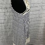 Hazel Boutique Hazel 100% cotton striped dress with lace size medium women Photo 5
