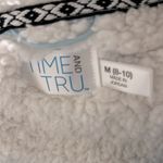 Sherpa Pullover Baby Blue Zip Neck Womens Small Pockets Photo 5