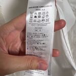 ELEVENTY Women's Solid White Pleated Bib Button Front Long Sleeve Shirt Size 8 Photo 3