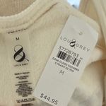Lou & grey NWT Loft Cream Ribbed Crop Tank Top Photo 2