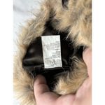 Faux Fur Clutch Muff Hand Warmer With Chain Strap Pocket Brown Photo 2