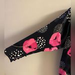 Saint Romei Vintage 80s Floral Silk Midi Dress Large Black Photo 4