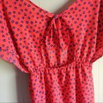 KIWI Red Tie Back Peekaboo Open Back Satin Dress L Size L Photo 3