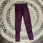 PINK - Victoria's Secret VICTORIA'S SECRET PINK Burgundy Maroon Tie-Dye SEAMLESS High Rise Leggings Sz Sm Photo 2