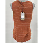 prAna NWT Foundation Scoop Neck Tank Top Shirt Size Medium Orange Stripe Stretch Photo 5