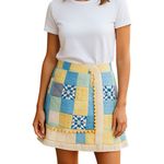 Lilly Pulitzer  EYELET PATCHWORK BLUE YELLOW WHITE COTTON SKORT 2 Photo 0