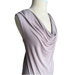 Eimin Draped Cowl Neck Sleeveless Jersey Stretch Taupe Blouse 2XL Tan Size 2X Photo 2