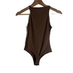 Skims Bodysuit Womens XS Brown Fits Everybody High Neck Snap Crotch Stretch Photo 3