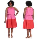 Maggy London NWT Maggi London Times Curve Laureen Midi Poplin Tired Midi Dress Photo 1