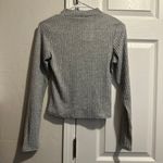 Olivia Rae Gray Ribbed Long Sleeve Top Photo 5