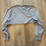 Aritzia TNA  Heather Grey Super Crop Boxy Long Sleeve Shirt Photo 2