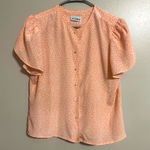 Apostrophe Peach and White, Pearl Button Up Blouse Photo 0