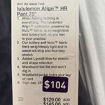 Lululemon  Align High-Rise Pant 25" Diamond Dye Pitch Grey Size 20 Photo 3