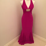 HOT Pink Sexy Formal Gown w/ Crystal Embellishment Size 4 Photo 2