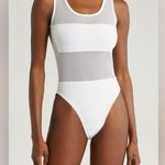 Norma Kamali Dash Dash Mesh Inset One-Piece Swimsuit, Size Medium, $195 Photo 0