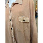 Women's Blue B Collection Peach Button Photo 2