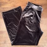 Loft Velvety Wide-Leg Dark Silver Dress Pants | Luxe Loungewear | Size Medium Photo 0